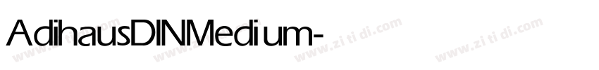 AdihausDIN Medium字体转换